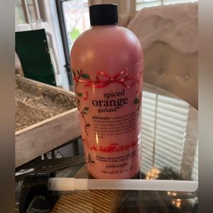 Philosophy 32 oz Spiced Orange Garland shower gel,shampoo,bubble bath